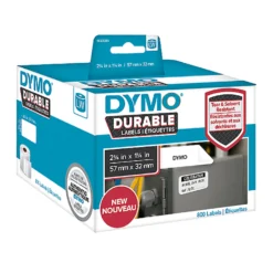 Plastetikett Dymo LW Durable, 57x32 mm, 800 st/rulle
