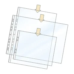 Plastficka Bantex CS A3L, reflexfri, 0,12 mm, 25 st/fp