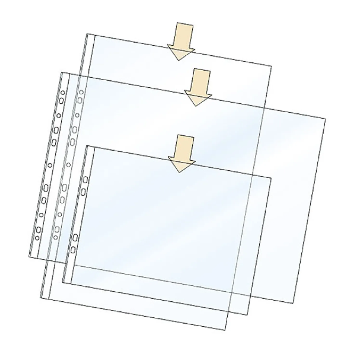 Plastficka Bantex CS A3L, reflexfri, 0,12 mm, 25 st/fp
