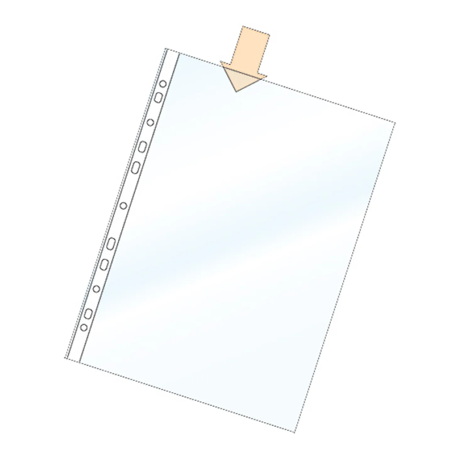 Plastficka Bantex CS A4 präglad, 0,06 mm, 100 st
