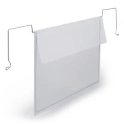 Plastficka Durable A5L med ståltrådsfäste, transparent PP, toppflik