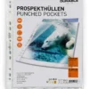 Plastficka Durable PREMIUM A4 Glasklar, universalhålad, 100 st