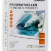 Plastficka Durable PREMIUM A4 Glasklar, universalhålad, 50 st