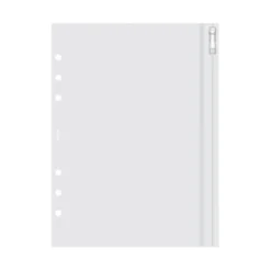Plastficka Filofax A5 Refill med dragkedja, transparent