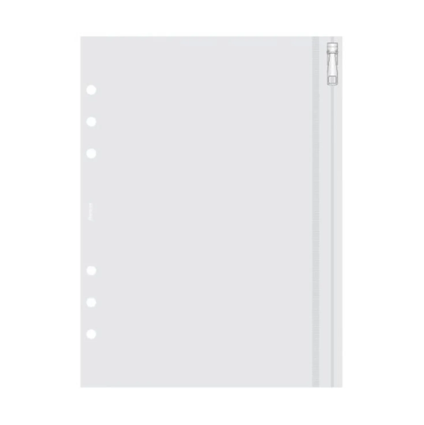 Plastficka Filofax A5 Refill med dragkedja, transparent