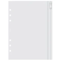 Plastficka Filofax A5 Refill med dragkedja, transparent