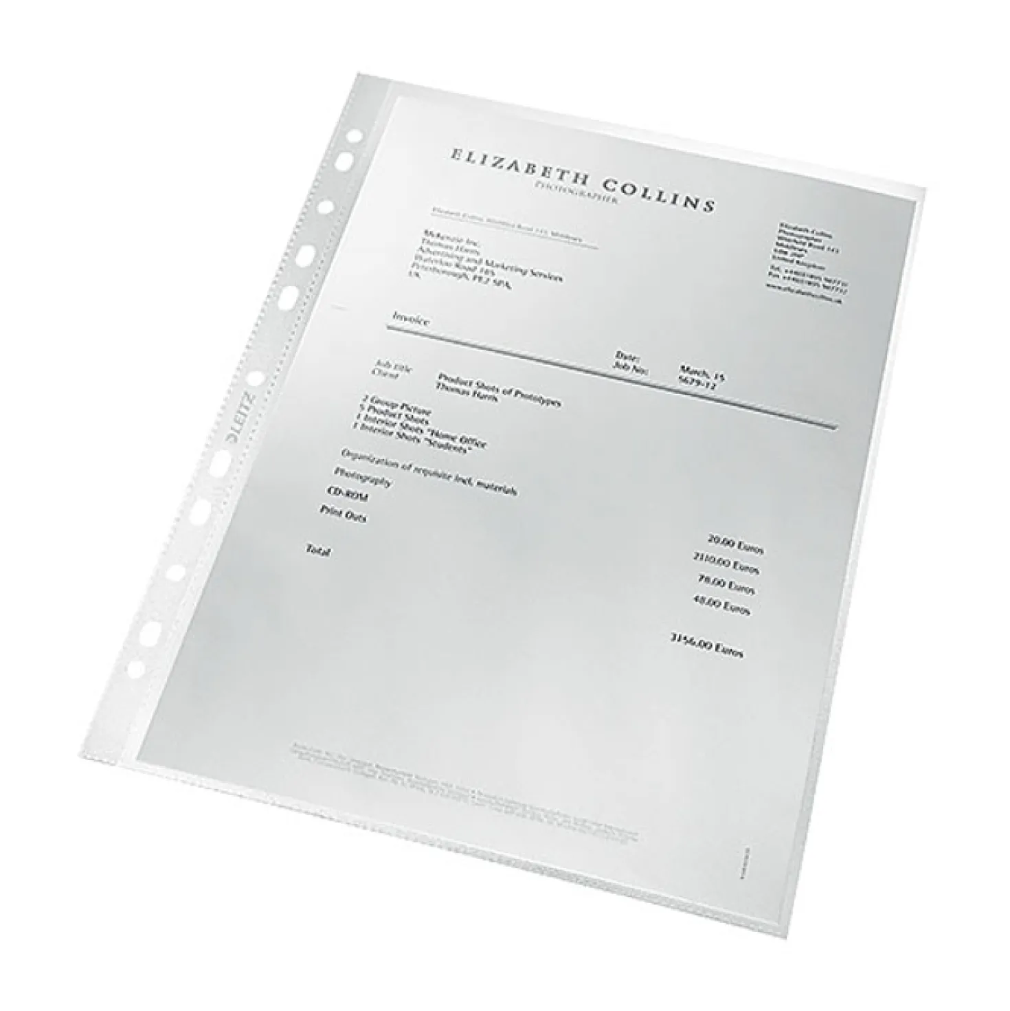Plastficka Leitz re:cycle CS A4, 0,09 mm, 100 st