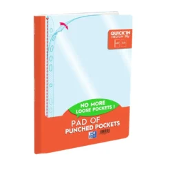 Plastficka Oxford A4 i block, klar, 0,05 mm, 60 st