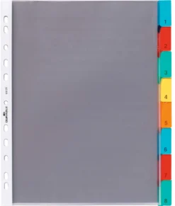 Plastficksregister Durable 8 flikar, A4, svetsade flikar
