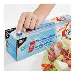 Plastfolie Papstar med avrivningssystem, 300 m x 30 cm, DEHP-fri