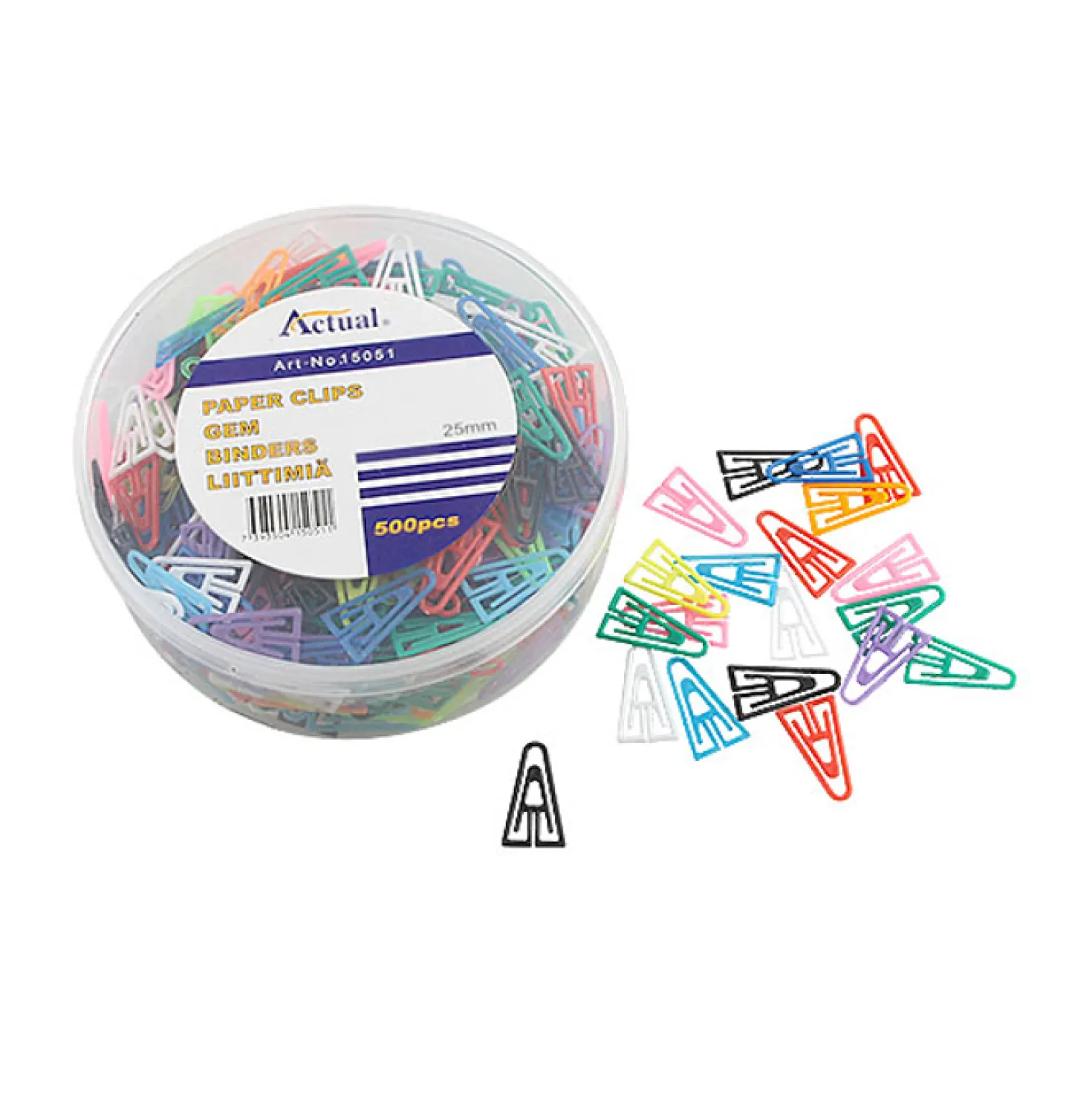 Plastgem Actual 25mm, 15 färger, 500 st