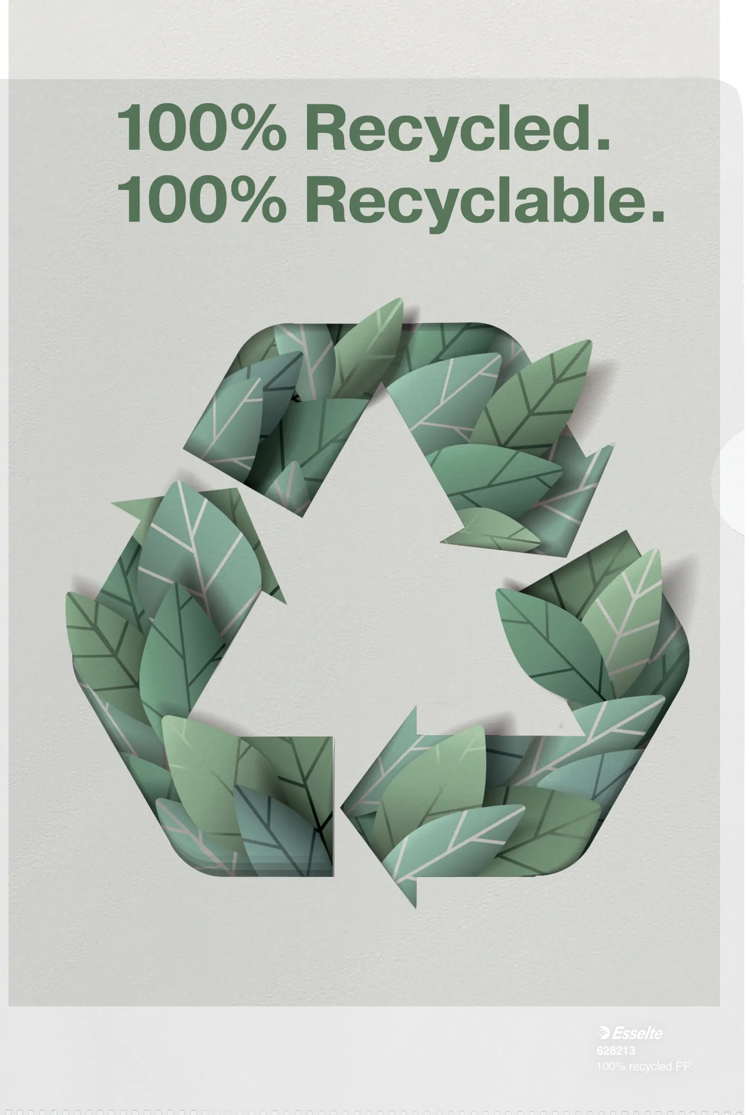 Plastmapp Esselte Recycled A4, 100 my, 20 st