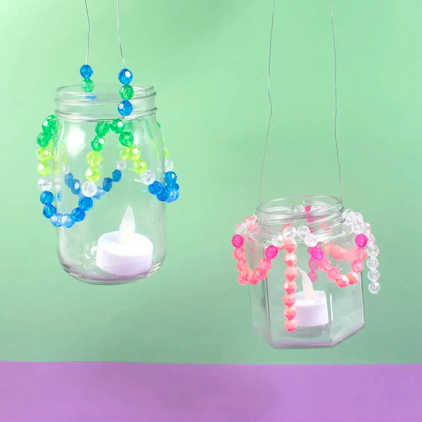 Plastpärlor Playbox Kristallformade, blandade färger