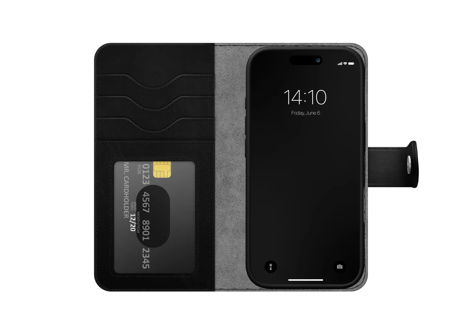 Plånboksfodral IDEAL OF SWEDEN Magnet Wallet+ iPhone 17 Pro Max, svart