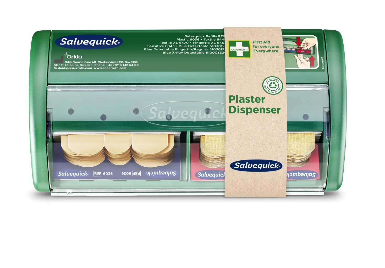 Plåsterautomat Salvequick 490700, 40 textil + 45 plast