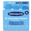 Plåster Salvequick Blue Detectable, metalldetekterbart, blå, 6 refill