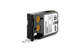 Polyesteretiketter Dymo XTL, svart på vit, 9 mm