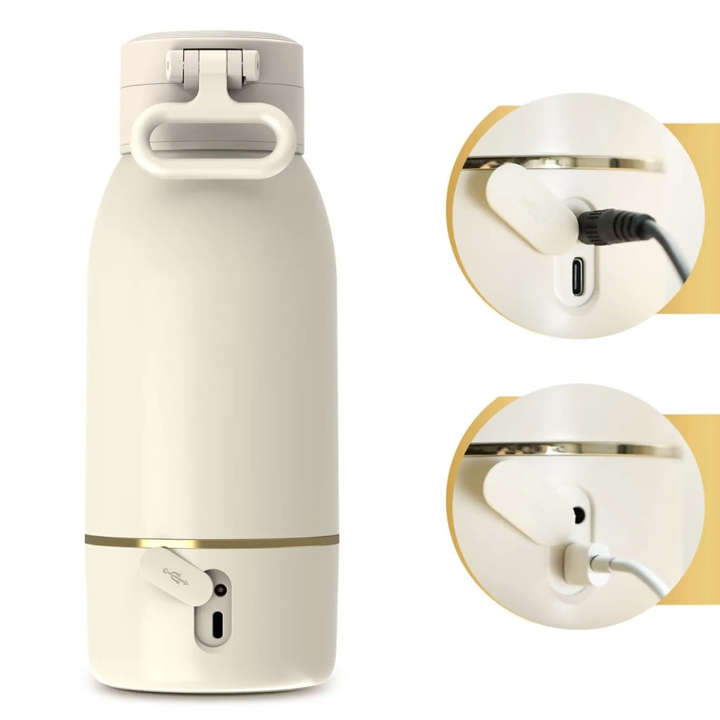 Portabel flaskvärmare NENO Savia, trådlös, 500 ml, 35–55°C