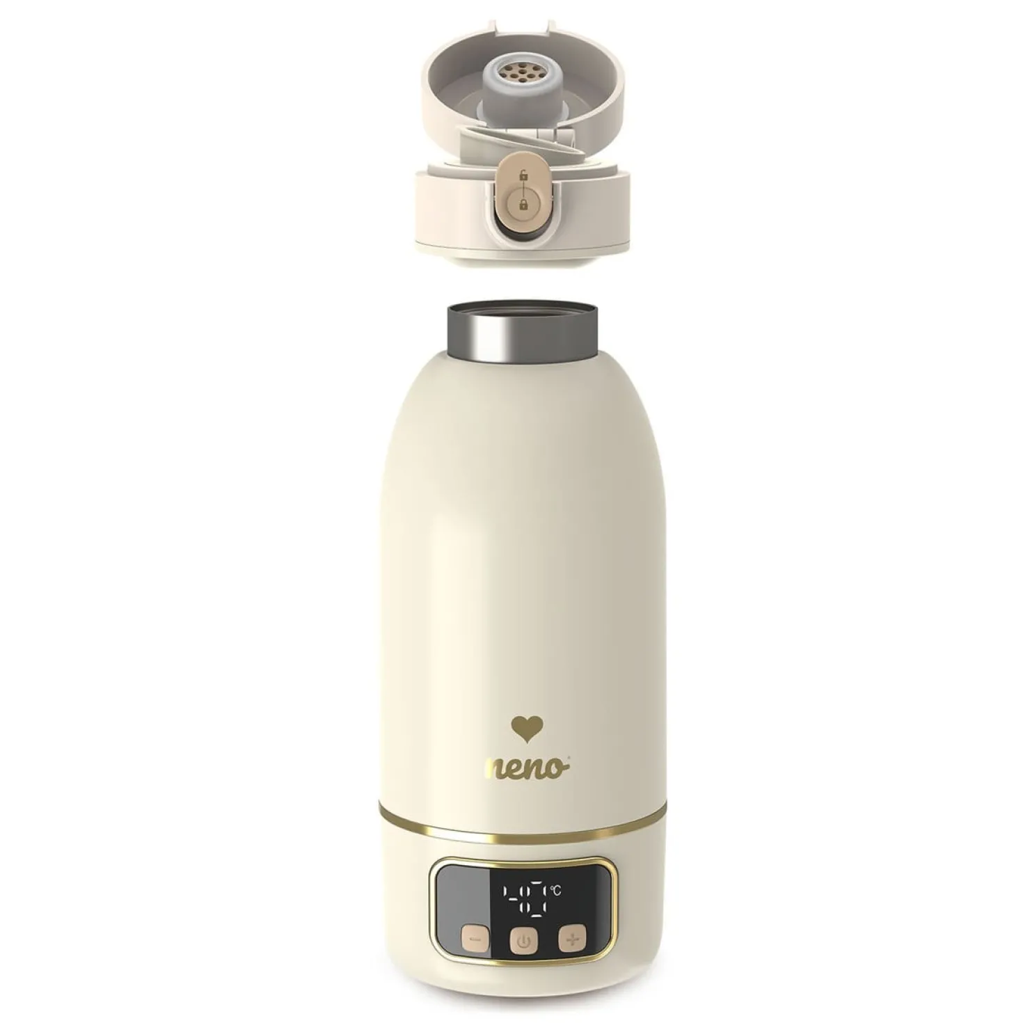 Portabel flaskvärmare NENO Savia, trådlös, 500 ml, 35–55°C