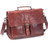Portfölj BaooBaoo Briefcase 15", buffelläder, brandy