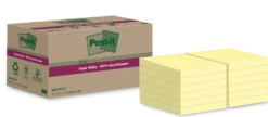 Post-it-lappar Post-it Recycled Gul, 47,6x47,6 mm, 12 block