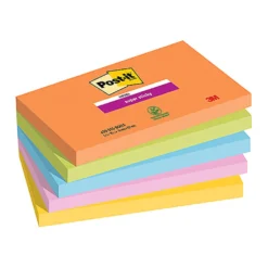 Post-it-lappar Post-it Super Sticky 655-5SS-BOOS, 76x127mm, 5 block