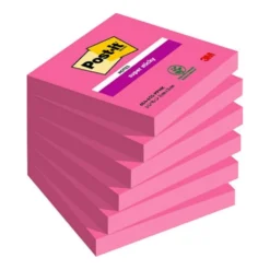 Post-it-lappar Post-it Super Sticky, 76x76 mm, cerise