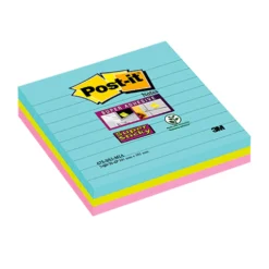 Post-it Super Sticky XL 101x101mm Cosmic linjerad, 3 block