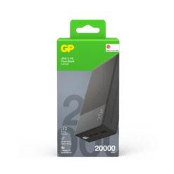 Powerbank GP M2+ 20000 mAh, snabbladdning, grå