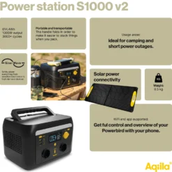 Powerstation Aqiila Powerbird S1000v2, 1000W, 768Wh
