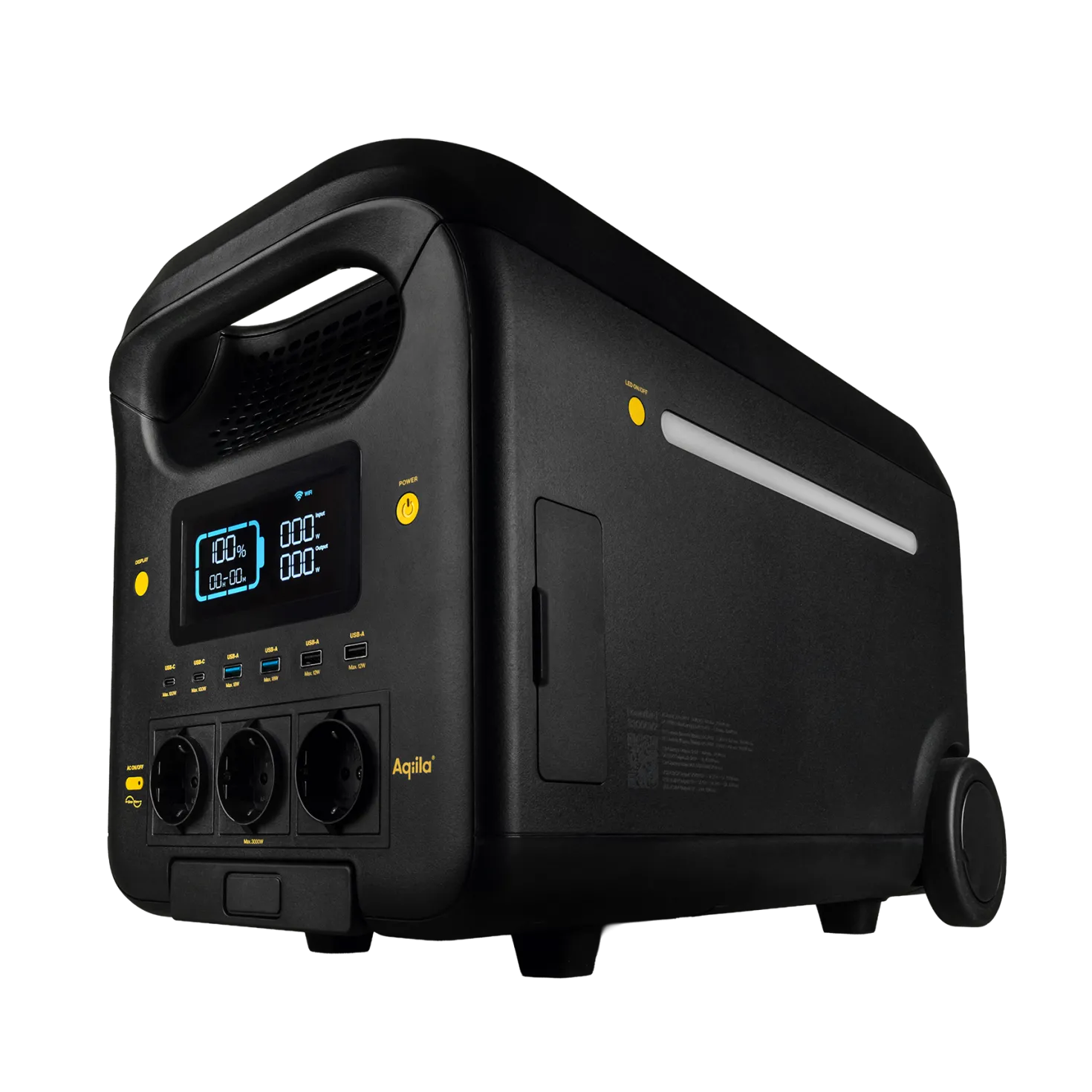 Powerstation Aqiila Powerbird S3000v2, 2560Wh, 3000W, svart