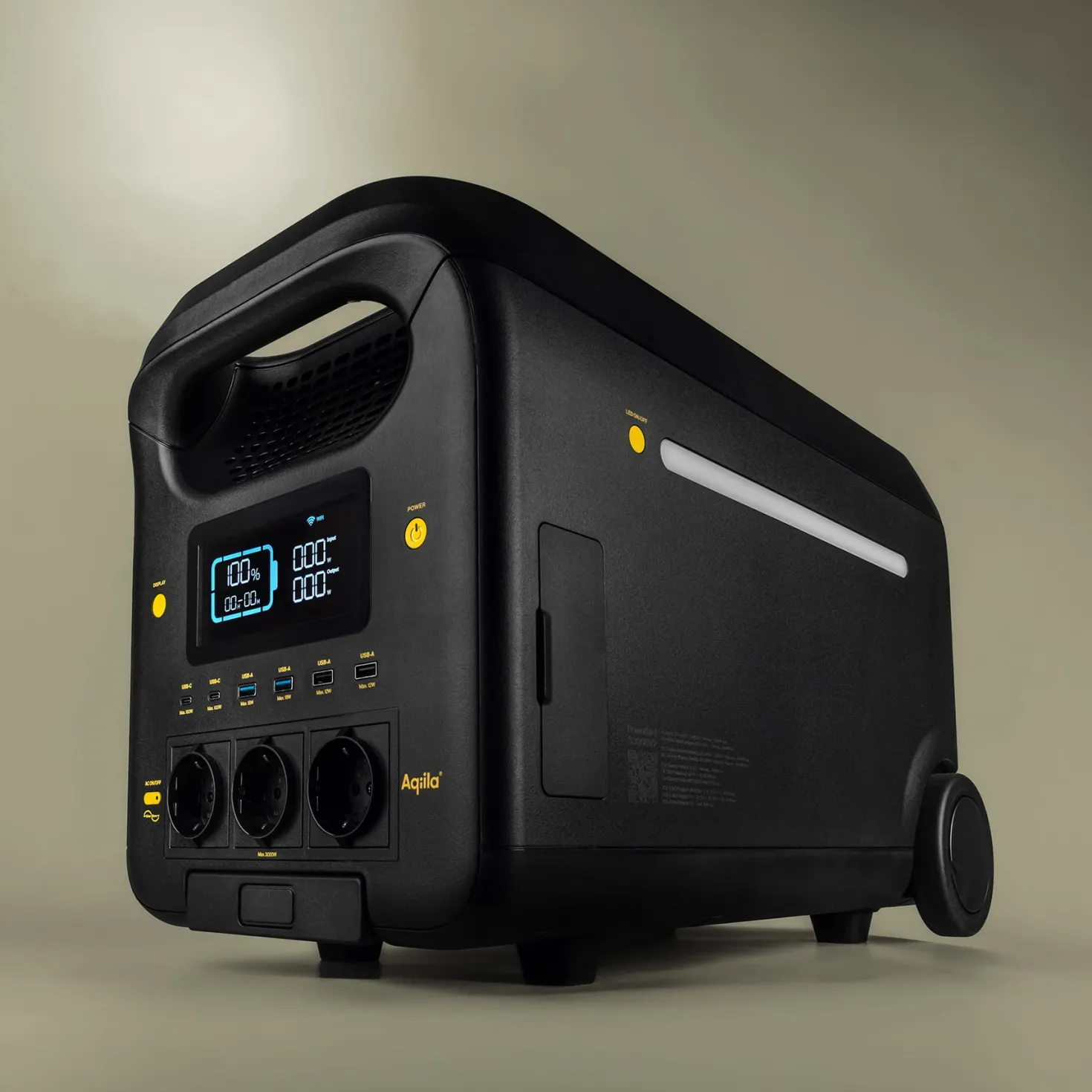 Powerstation Aqiila Powerbird S3000v2, 2560Wh, 3000W, svart