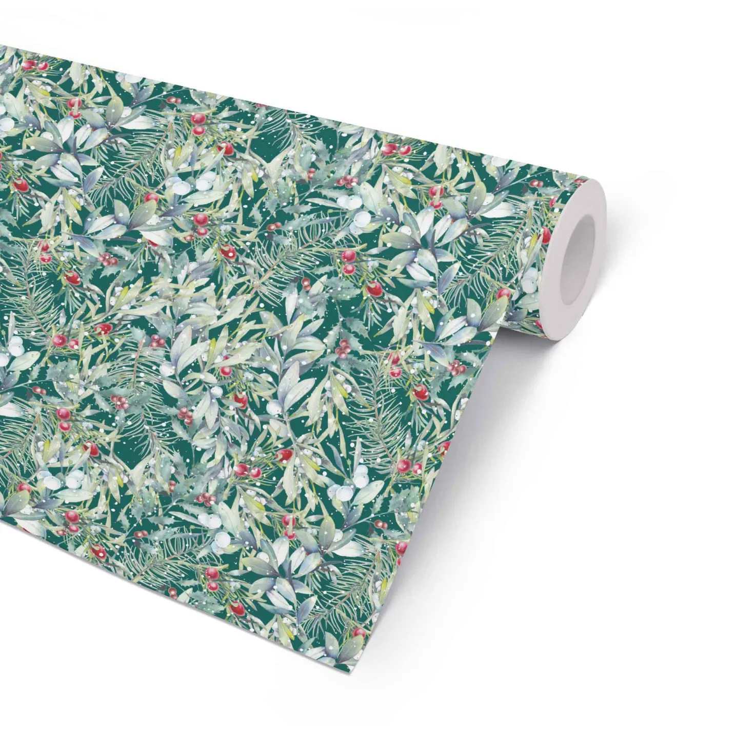 Presentpapper Winter Green Julpapper, grön, 57cm x 154m, 7kg