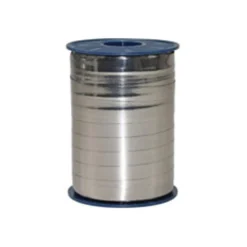 Presentsnöre Metallic Grå, 250m x 10mm, polyband