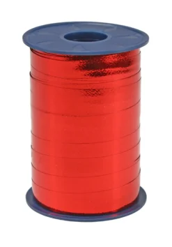 Presentsnöre Metallic röd, 250m x 10mm