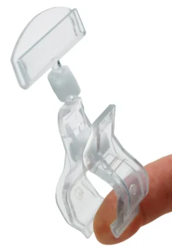Prisklämma Stor Transparent, 70 mm, 0-12 mm grepp, 10 st
