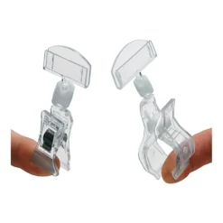 Prisklämma Stor Transparent, 70 mm, 0-12 mm grepp, 10 st