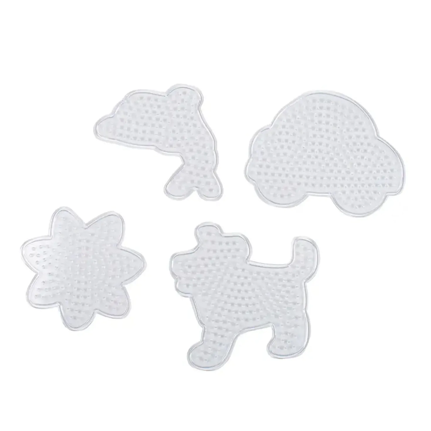 Pärlplattor Playbox Figurer Transparenta, 4-pack