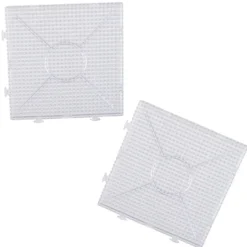 Pärlplattor Playbox Kvadrat Byggbara, transparenta, 2-pack