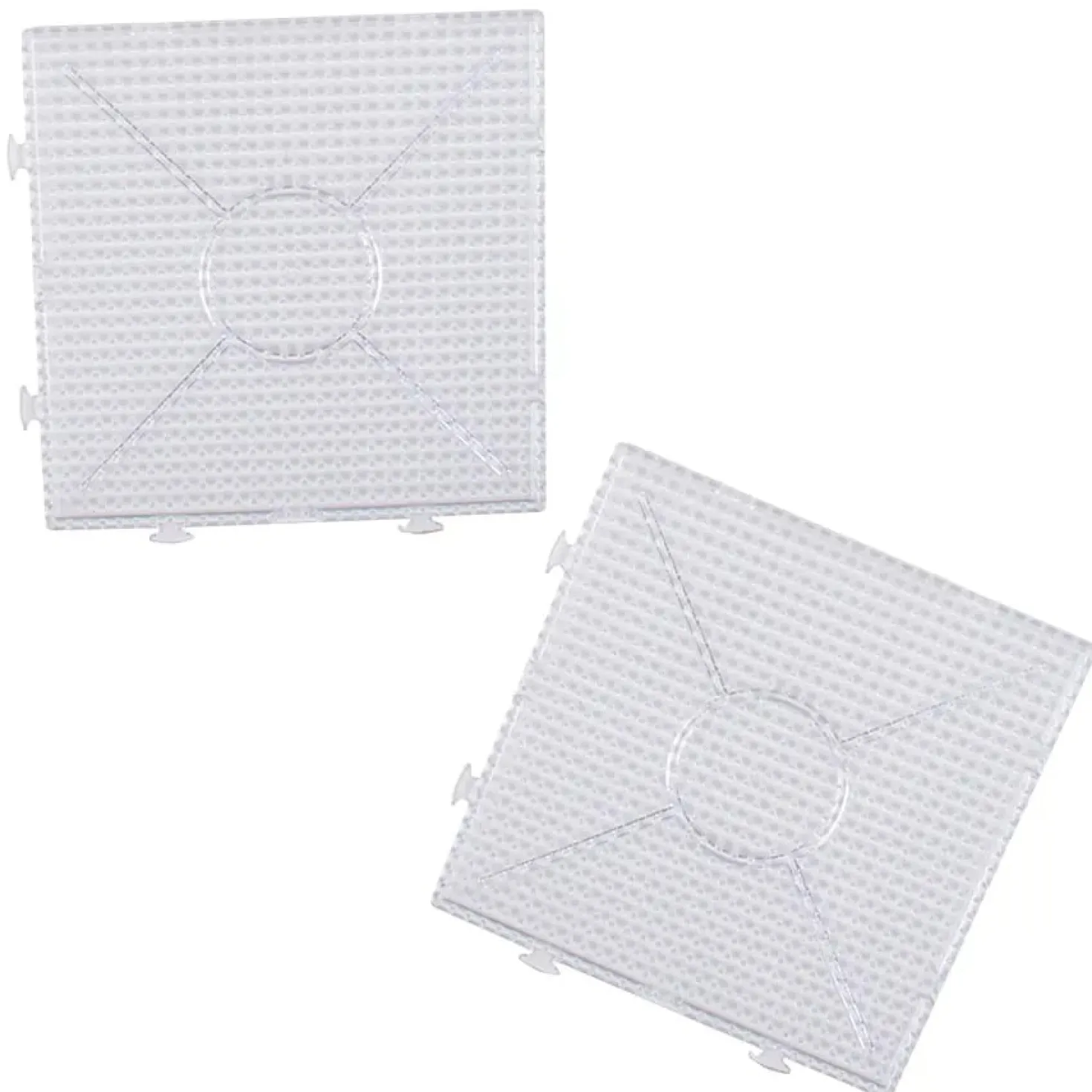 Pärlplattor Playbox Kvadrat Byggbara, transparenta, 2-pack