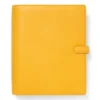 Pärmkalender Filofax Finsbury A5, läder, gul