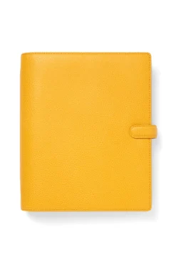 Pärmkalender Filofax Finsbury A5, läder, gul