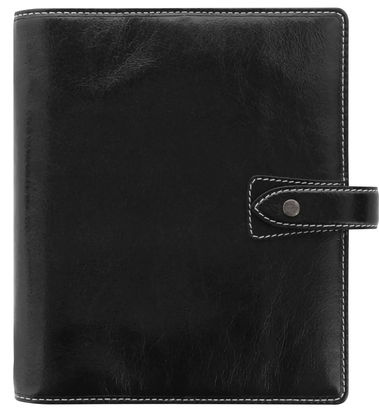 Pärmkalender Filofax Malden A5, buffelläder, svart, 30 mm ringar