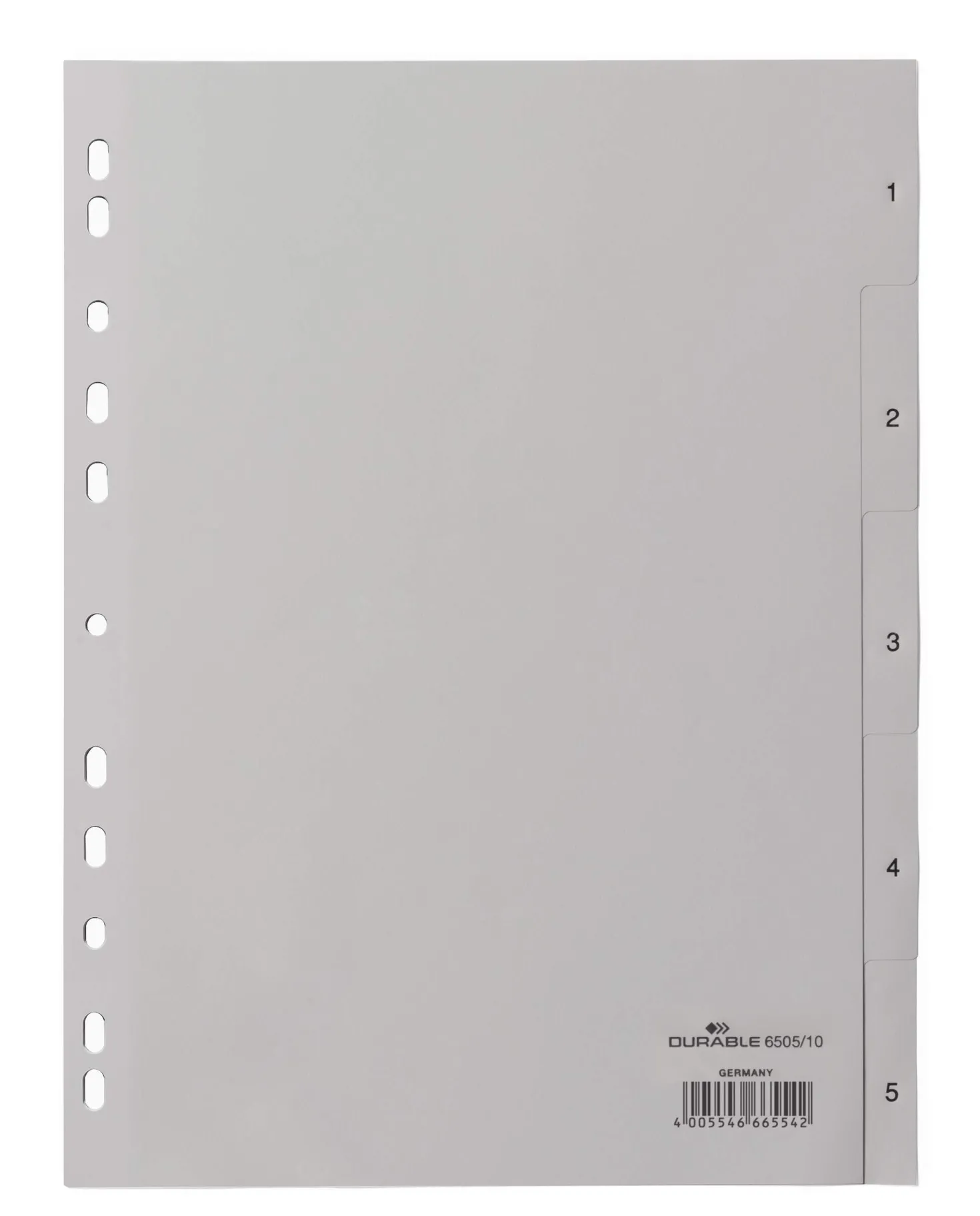 Pärmregister Durable PP 1-5, A4, 5 flikar