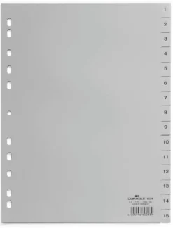 Pärmregister Durable PP 1-15, A4, 15 flikar