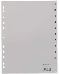 Pärmregister Durable PP, 12 flikar, A4