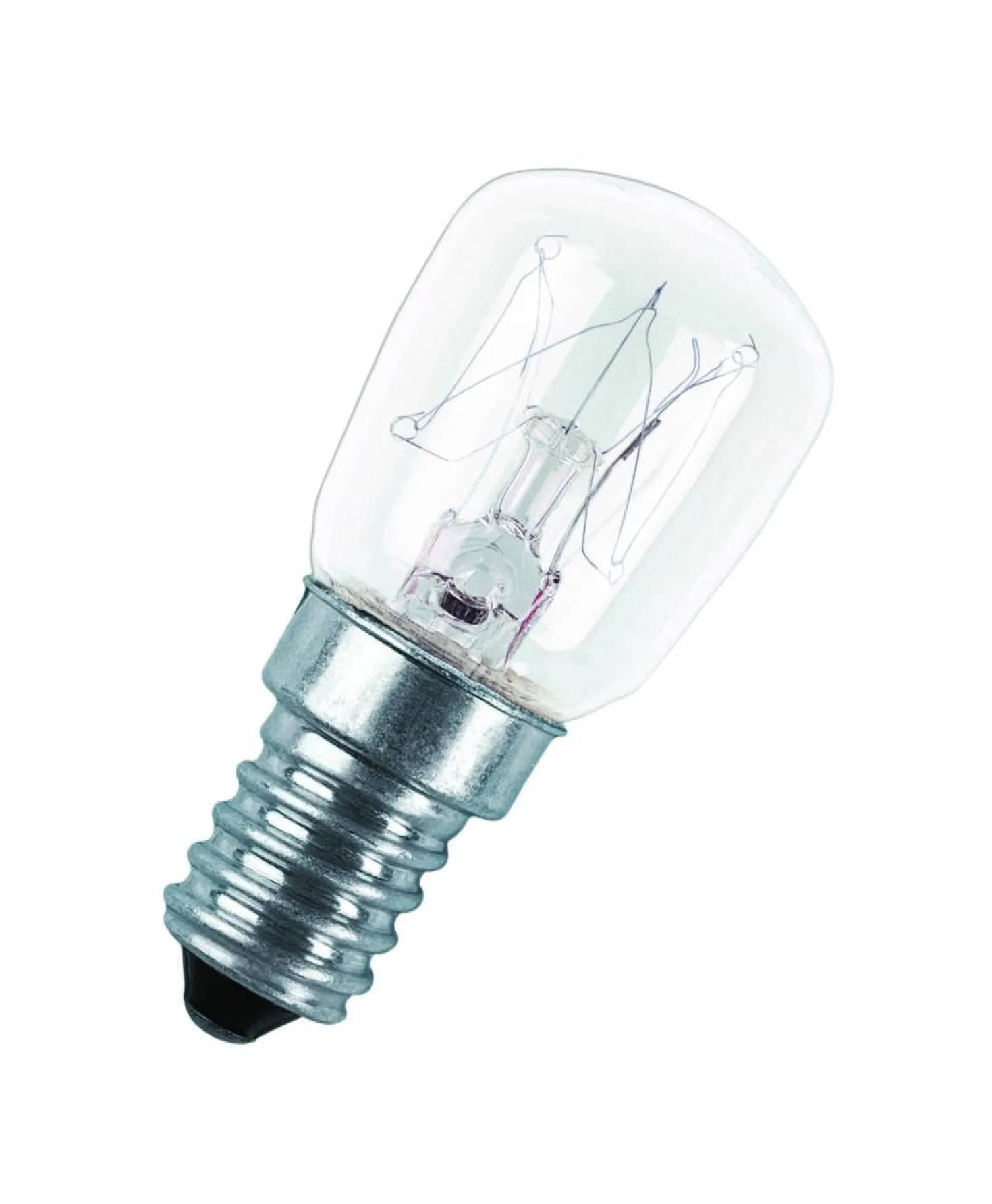 Päronlampa Osram E14 15W, klar, 105 lm, kylskåpsgodkänd