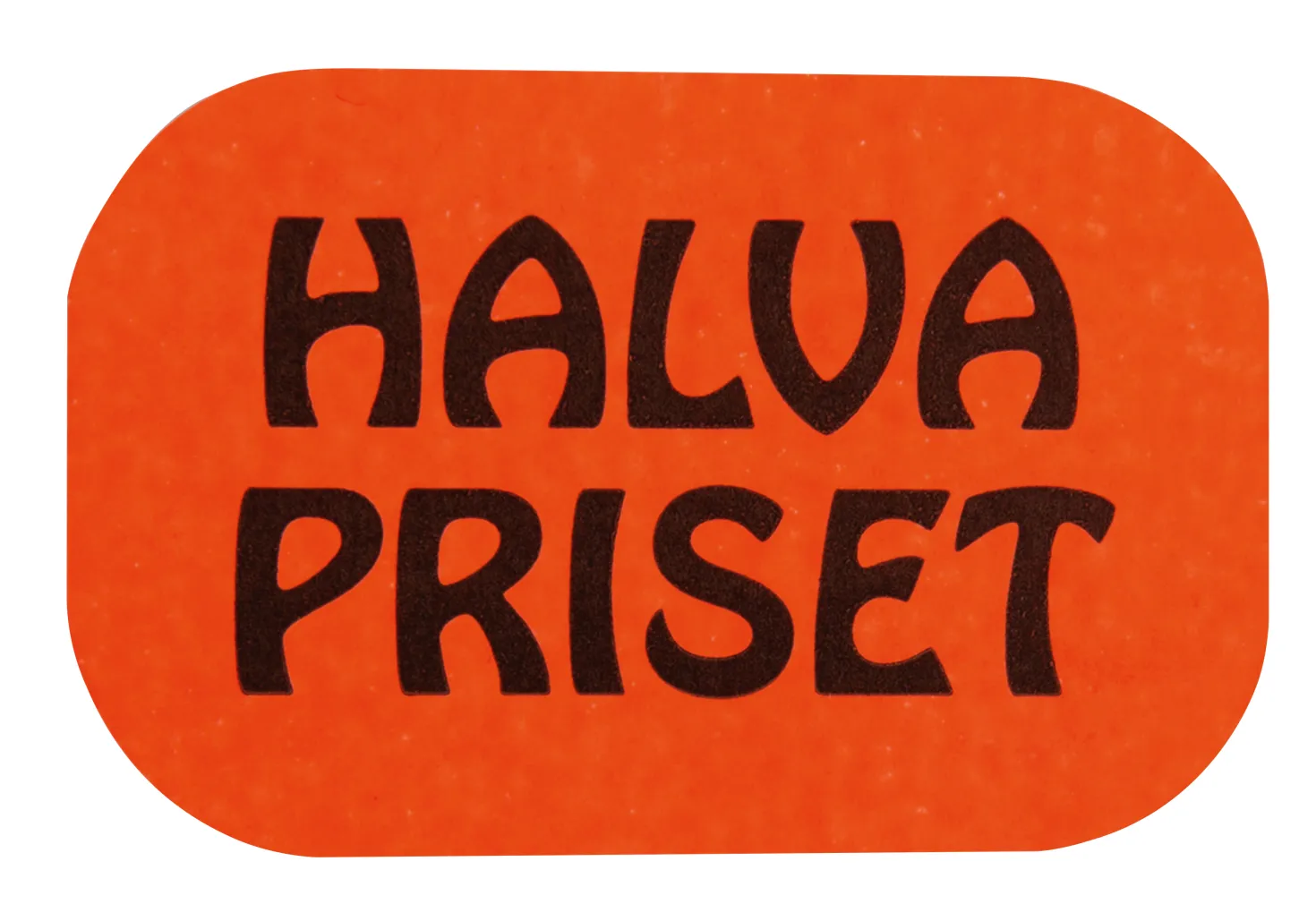 Rabattetiketter Halva Priset, fluorescerande röd, 36x24mm