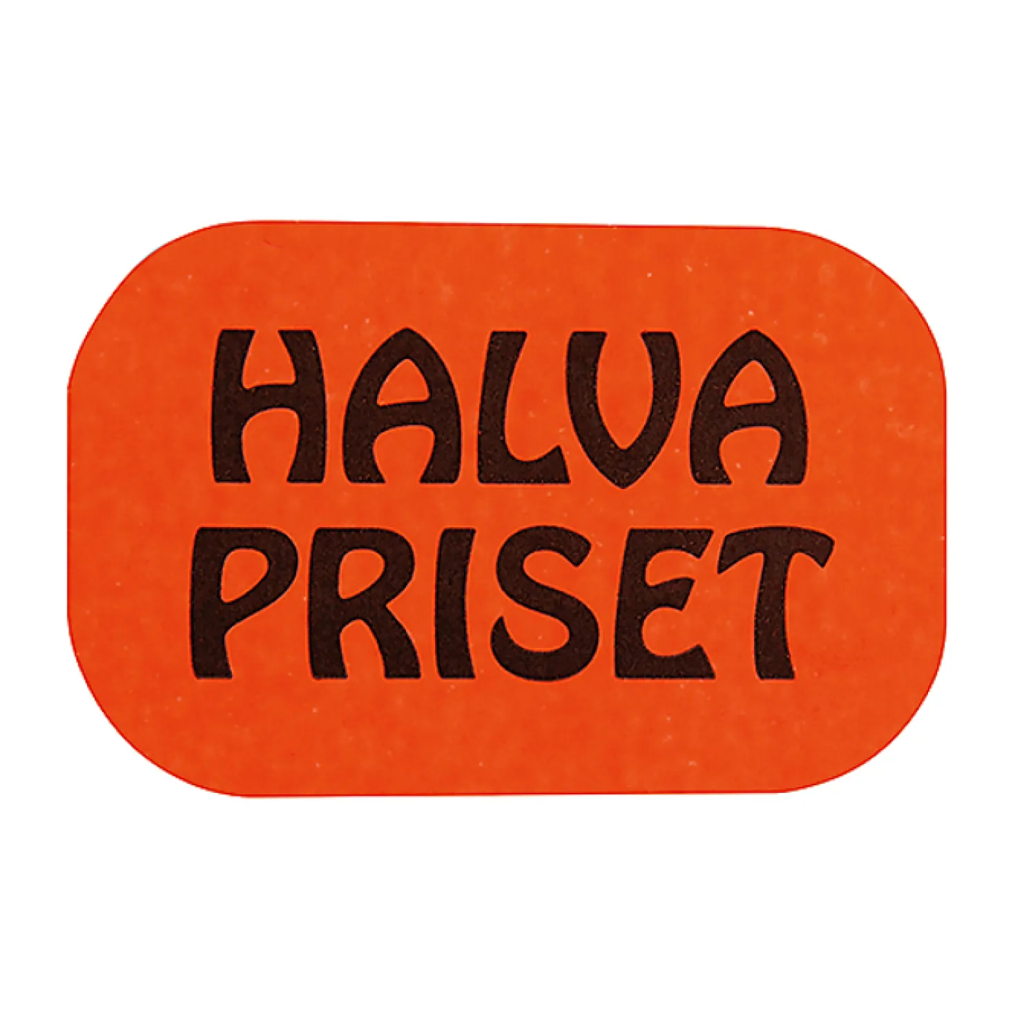 Rabattetiketter Halva Priset, fluorescerande röd, 36x24mm