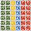 Rabattetiketter 20-50% Självhäftande, 24 mm, 240 st